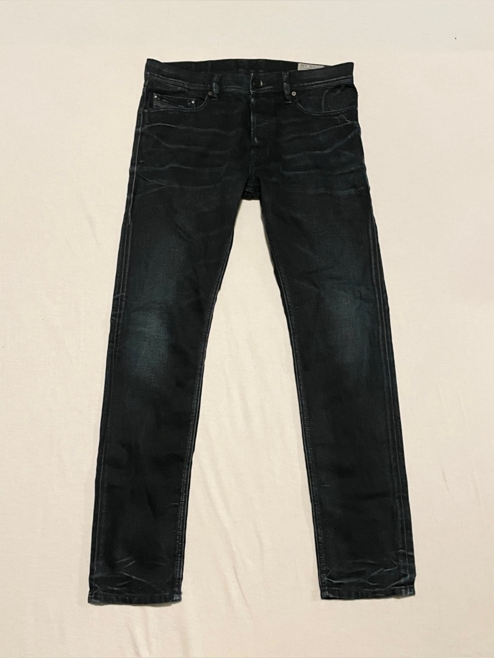 Diesel Tepphar 0666T Slim-Carrot Stretch Distressed Jeans 31x32 Italy